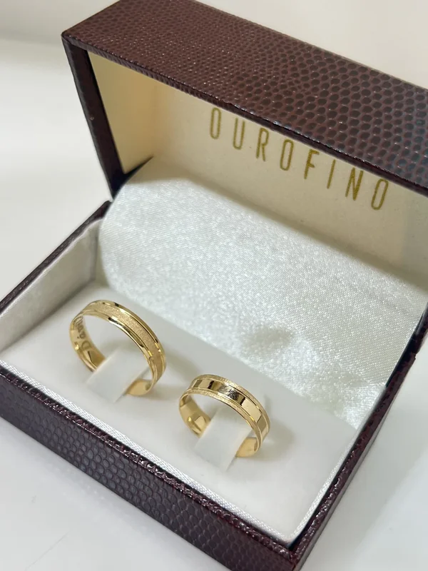 Alianças de ouro 18k com certificado e garantia vitalícia